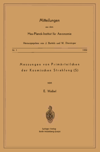 Messung von Primärteilchen der Kosmischen Strahlung (S)