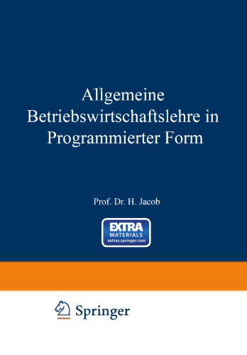 Allgemeine Betriebswirtschaftslehre in programmierter Form