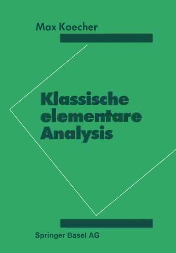 Klassische elementare Analysis