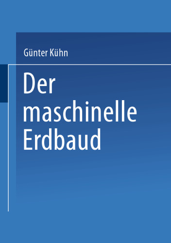 Der maschinelle Erdbau