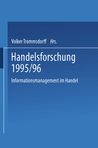 Handelsforschung 1995/96: Informationsmanagement im Handel