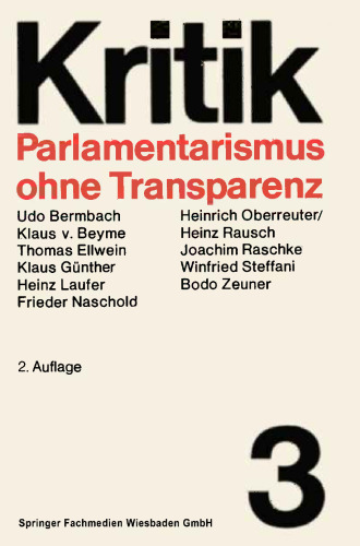 Parlamentarismus ohne Transparenz