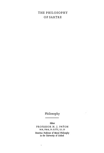 The Philosophy of Sartre