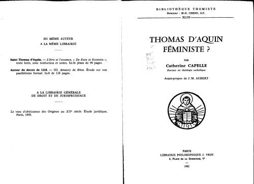 Thomas d'Aquin féministe ?