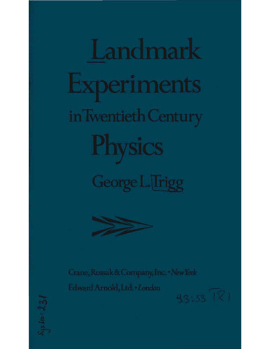Landmark Experiments in Twentieth Century Physics