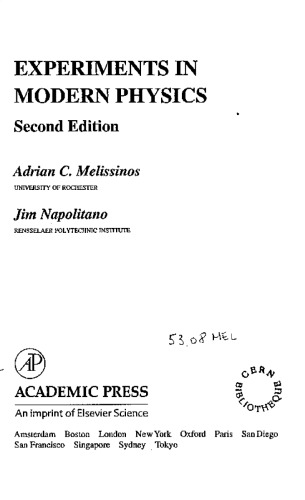 Experiments in Modern Physics