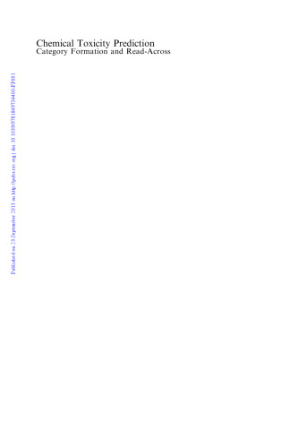 Chemical Toxicity Prediction: Category Formation and Read-Across