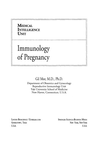 Immunology of Pregnancy