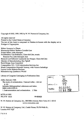 The Study of Orchestration
