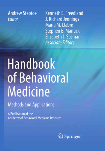 Handbook of Behavioral Medicine: Methods and Applications