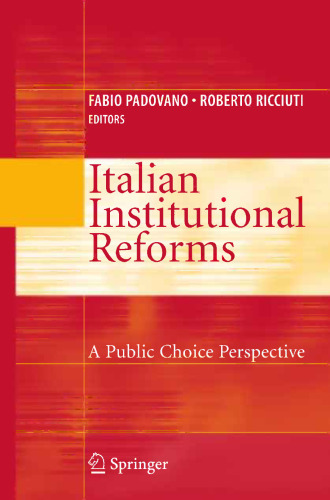 Italian Institutional Reforms: A Public Choice Perspective