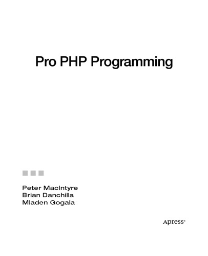 Pro PHP Programming