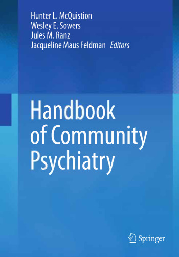 Handbook of Community Psychiatry