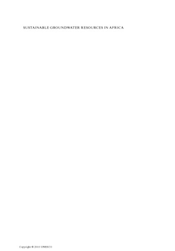 Sustainable groundwater resources in Africa : water supply and sanitation environment