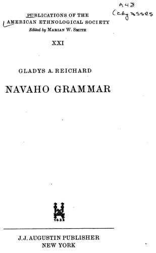 Navaho grammar