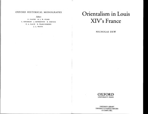 Orientalism in Louis XIV's France