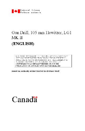 B-GL-371-015. Gun Drill, 105 mm Howitzer, LG1 MK II