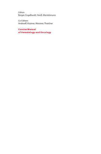 Concise Manual of Hematology and Oncology