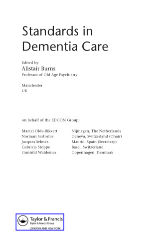 Standards in Dementia Care