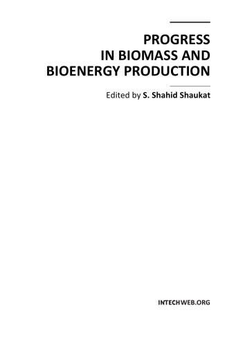 Progress in Biomass and Bioenergy Production