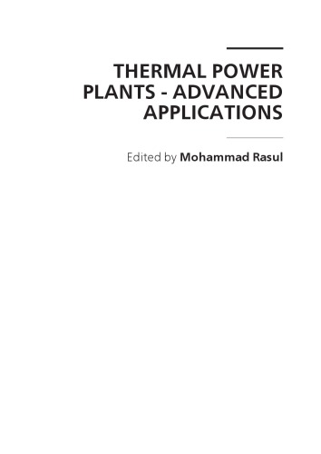 Thermal Power Plants: Advanced Applications