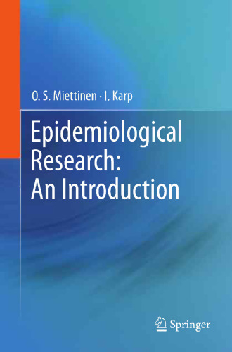 Epidemiological Research: An Introduction: An Introduction