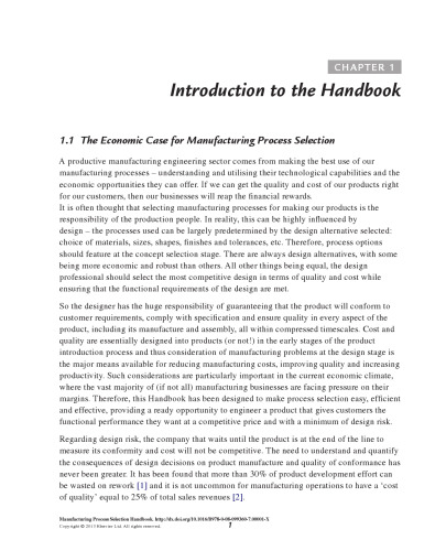 Manufacturing Process Selection Handbook