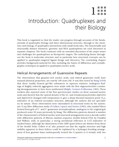 Therapeutic Applications of Quadruplex Nucleic Acids