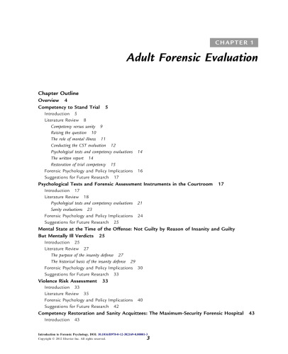 Introduction to Forensic Psychology