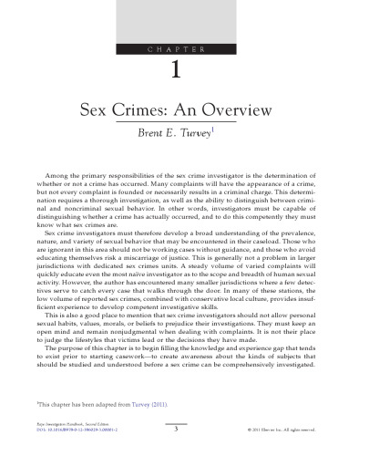 Rape Investigation Handbook