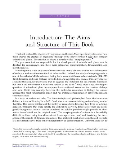 Mechanisms of Morphogenesis