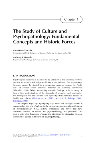 Handbook of Multicultural Mental Health. Assessment and Treatment of Diverse Populations