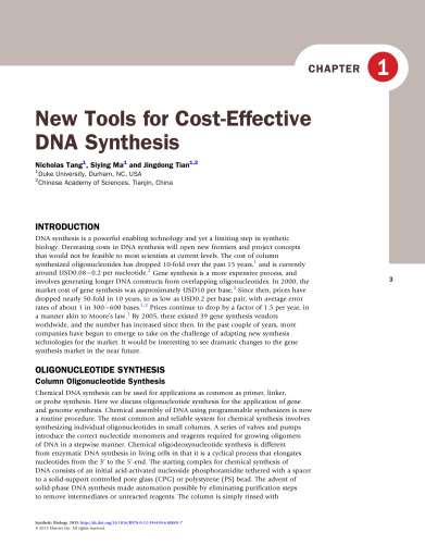 Synthetic Biology. Tools and Applications