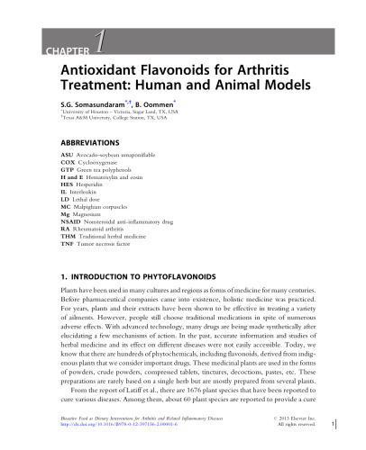 Bioactive Food as Dietary Interventions for Arthritis and Related Inflammatory Diseases