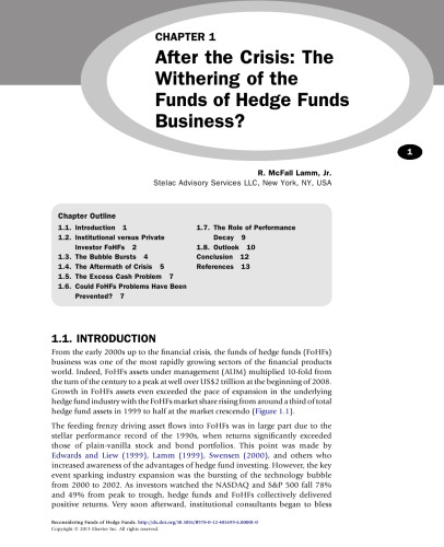 Reconsidering Funds of Hedge Funds. The Financial Crisis and Best Practices in UCITS, Tail Risk, Performance, and Due Diligence