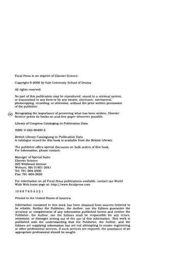 Technical Design Solutions for Theatre. The Technical Brief Collection