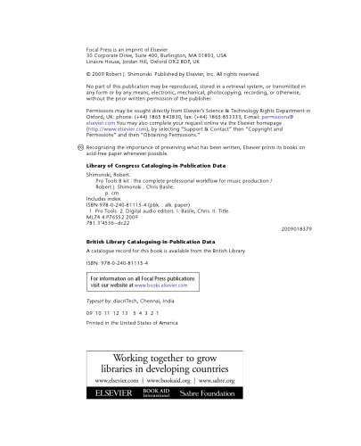 Pro Tools 8 Kit. The Complete Professional Workflow for Music Production