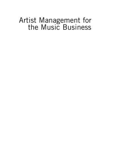 Artist Management for the Music Business