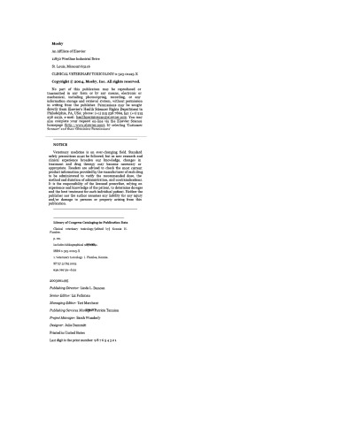 Clinical Veterinary Toxicology