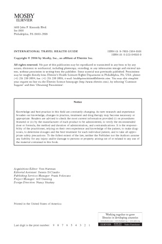 International Travel Health Guide 2006-2007