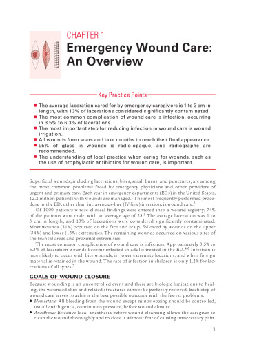 Wounds and Lacerations. Emergency Care and Closure