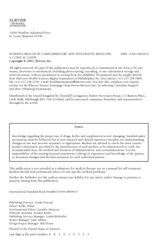 Women's Health in Complementary and Integrative Medicine. A Clinical Guide