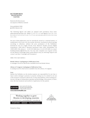 Management of Spinal Cord Injuries. A Guide for Physiotherapists