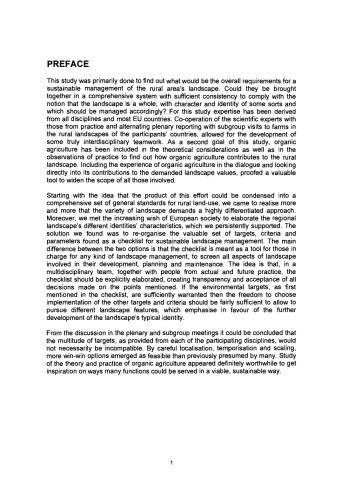Checklist for Sustainable Landscape Management. Final report of the EU concerted action AIR3-CT93-1210: The Landscape and Nature Production Capacity of Organic/Sustainable Types of Agriculture