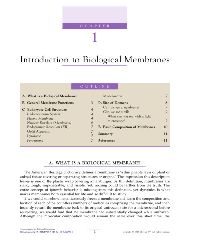 An Introduction to Biological Membranes