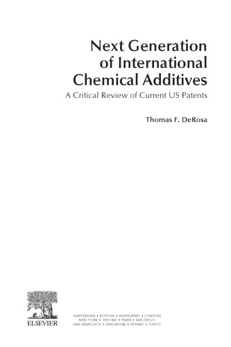 Next Generation of International Chemical Additives