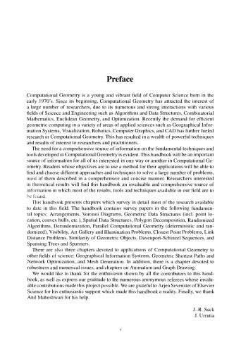 Handbook of Computational Geometry