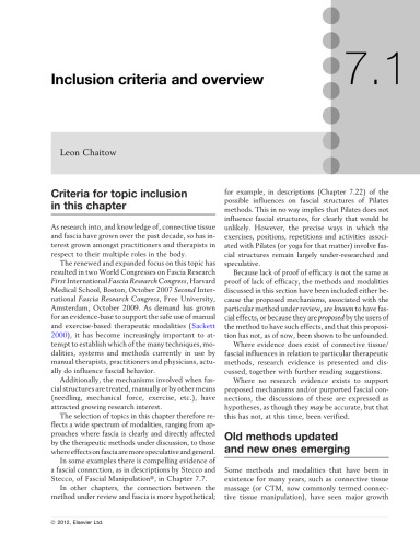 Fascia: The Tensional Network of the Human Body. The science and clinical applications in manual and movement therapy