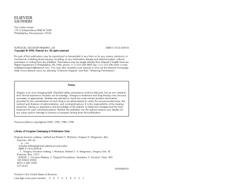 Surgical Decision Making