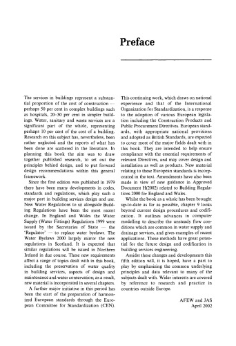 Water, Sanitary and Waste Services for Buildings